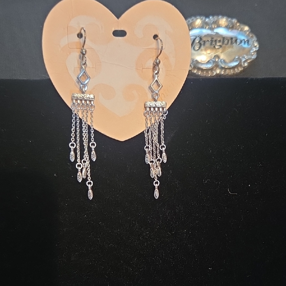 Brighton Silver Chain Dangle Earrings